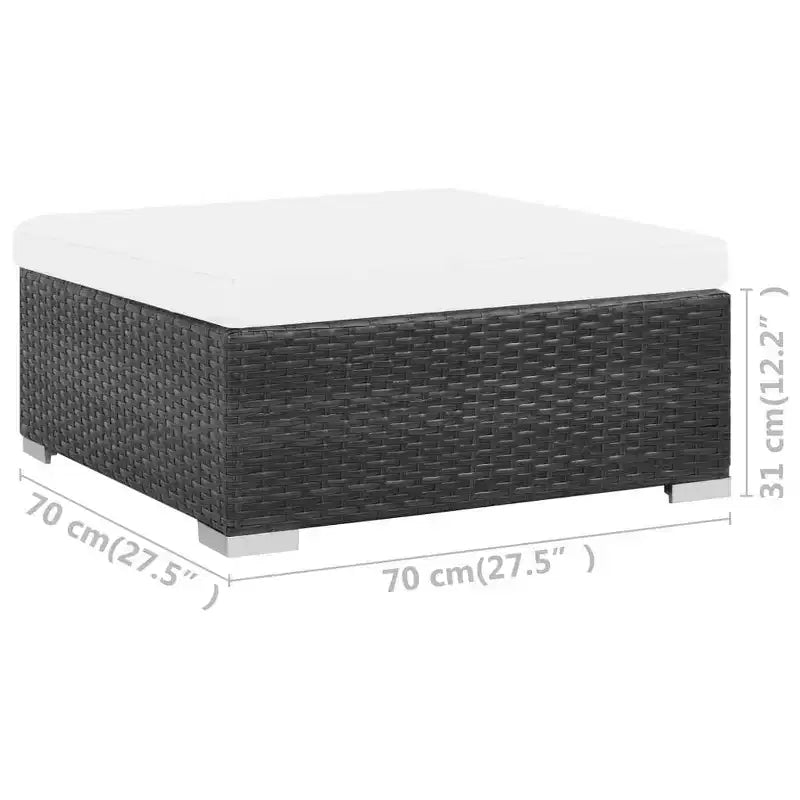 vidaXL Set Divani da Giardino da Esterno con Tavolino in Polyrattan