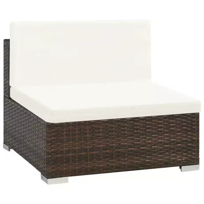 vidaXL Set Divani da Giardino da Esterno con Tavolino in Polyrattan