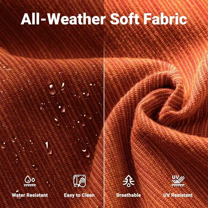 HOMLUX Salotto da conversazione da esterno a 3 posti, set divano in vimini per balcone, patio e giardino