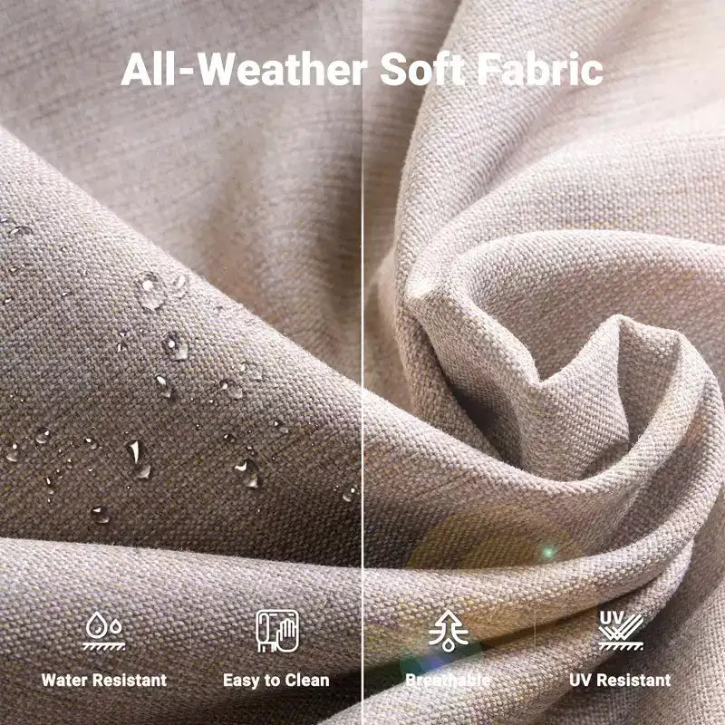 HOMLUX Salotto da conversazione da esterno a 3 posti, set divano in vimini per balcone, patio e giardino