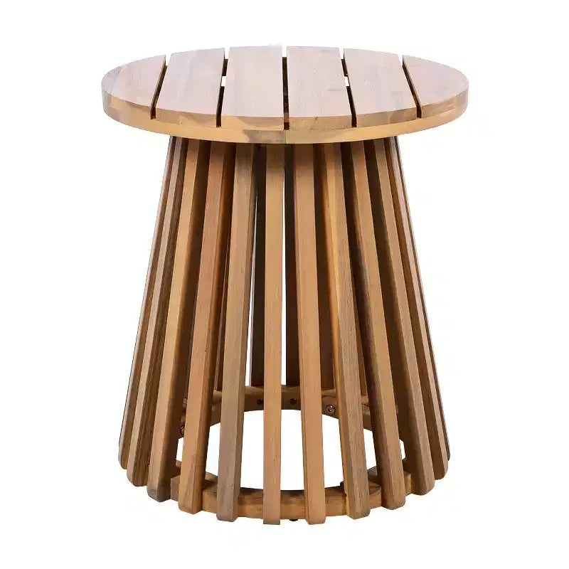 Set da conversazione da patio 3 pezzi in legno di acacia, mobili da esterno, 2 poltrone con tavolino laterale per giardino/patio/terrazza - ModernLuxe