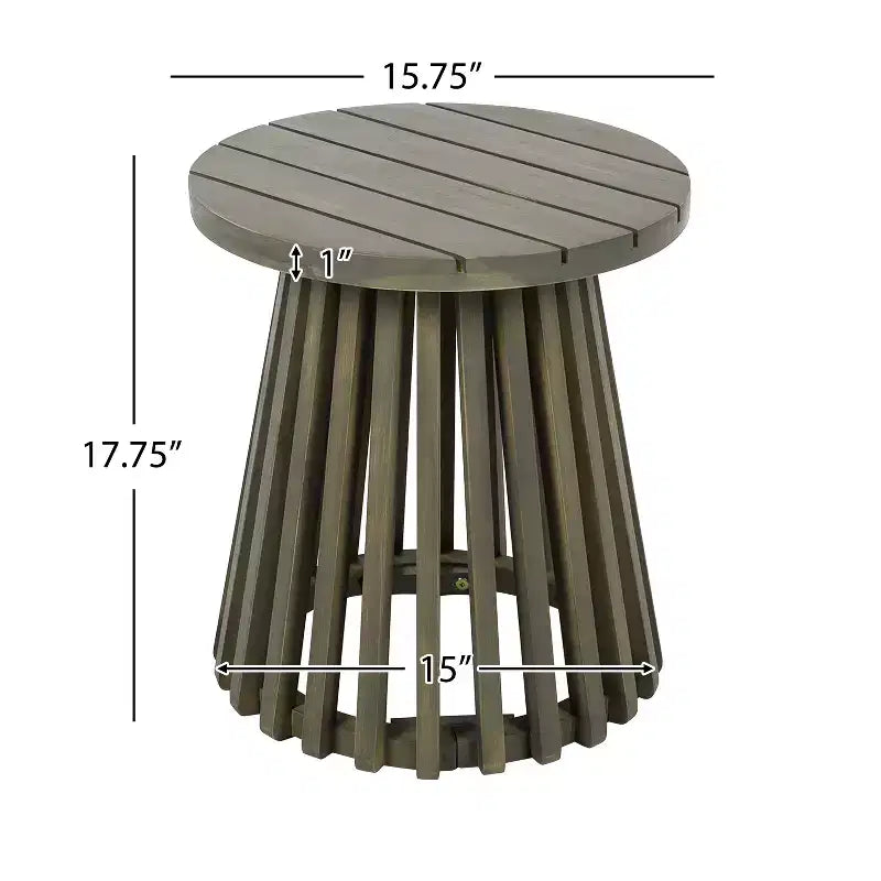 Set da conversazione da patio 3 pezzi in legno di acacia, mobili da esterno, 2 poltrone con tavolino laterale per giardino/patio/terrazza - ModernLuxe