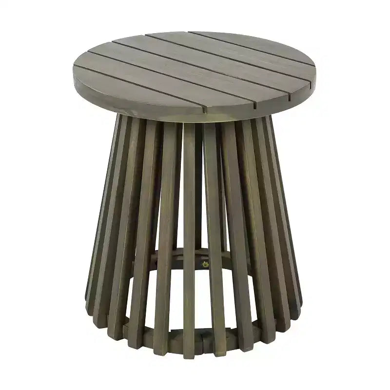 Set da conversazione da patio 3 pezzi in legno di acacia, mobili da esterno, 2 poltrone con tavolino laterale per giardino/patio/terrazza - ModernLuxe