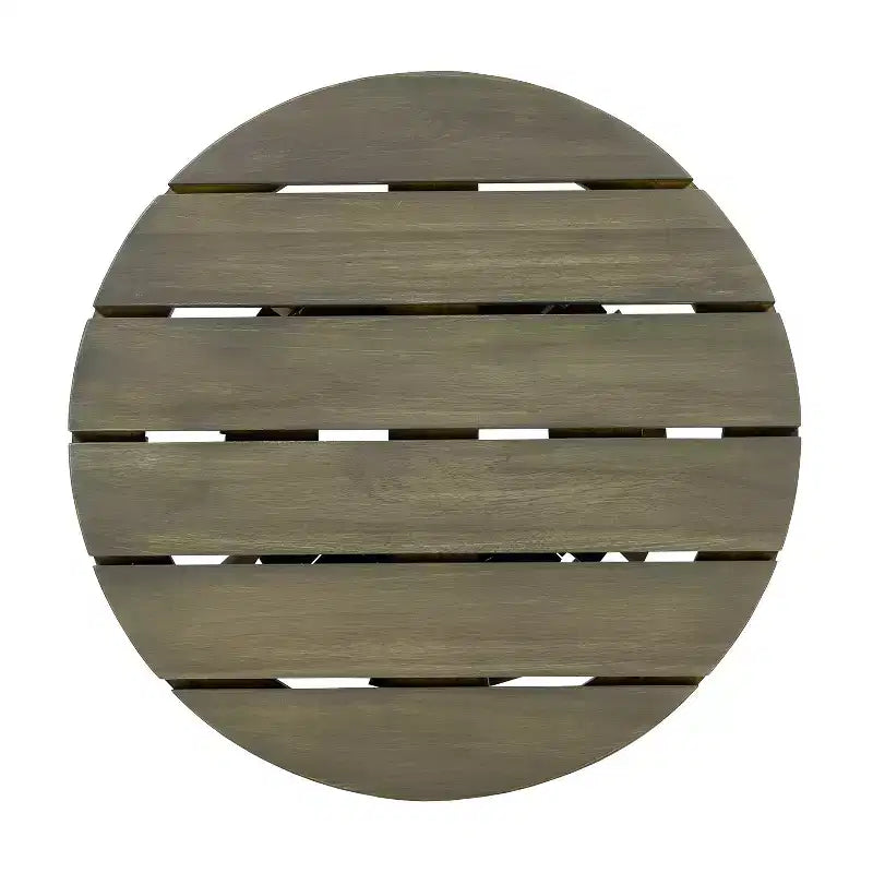 Set da conversazione da patio 3 pezzi in legno di acacia, mobili da esterno, 2 poltrone con tavolino laterale per giardino/patio/terrazza - ModernLuxe