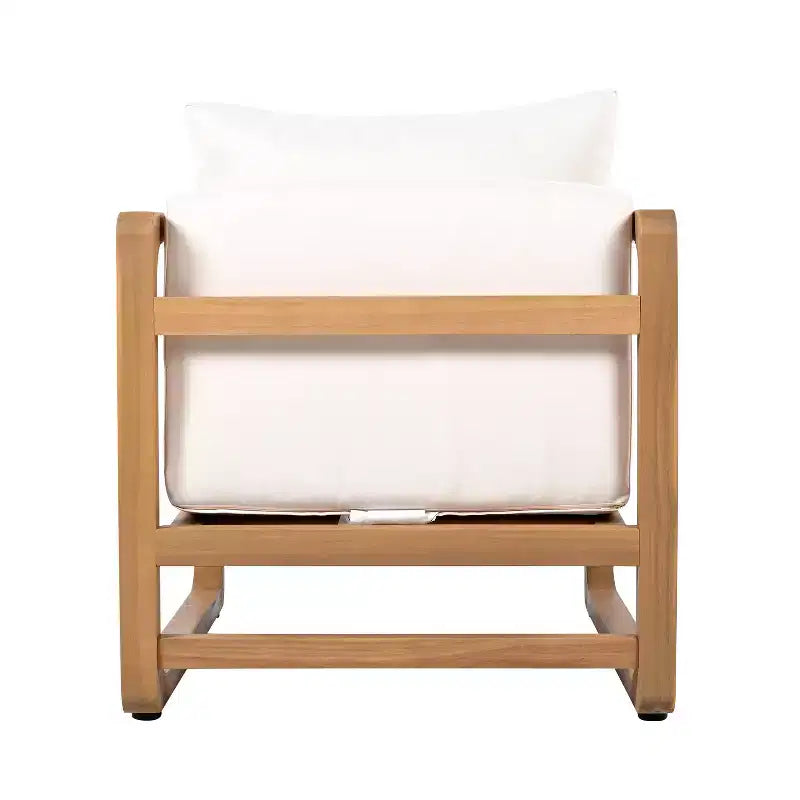 Christopher Knight Home Flavie Set da Patio a 2 Pezzi in Legno di Acacia con Sedute Oversize, Cuscini e Tavolo a Doghe