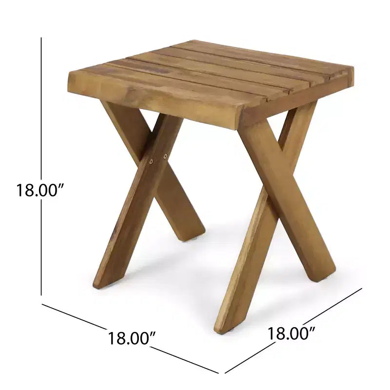 Christopher Knight Home Flavie Set da Patio a 2 Pezzi in Legno di Acacia con Sedute Oversize, Cuscini e Tavolo a Doghe