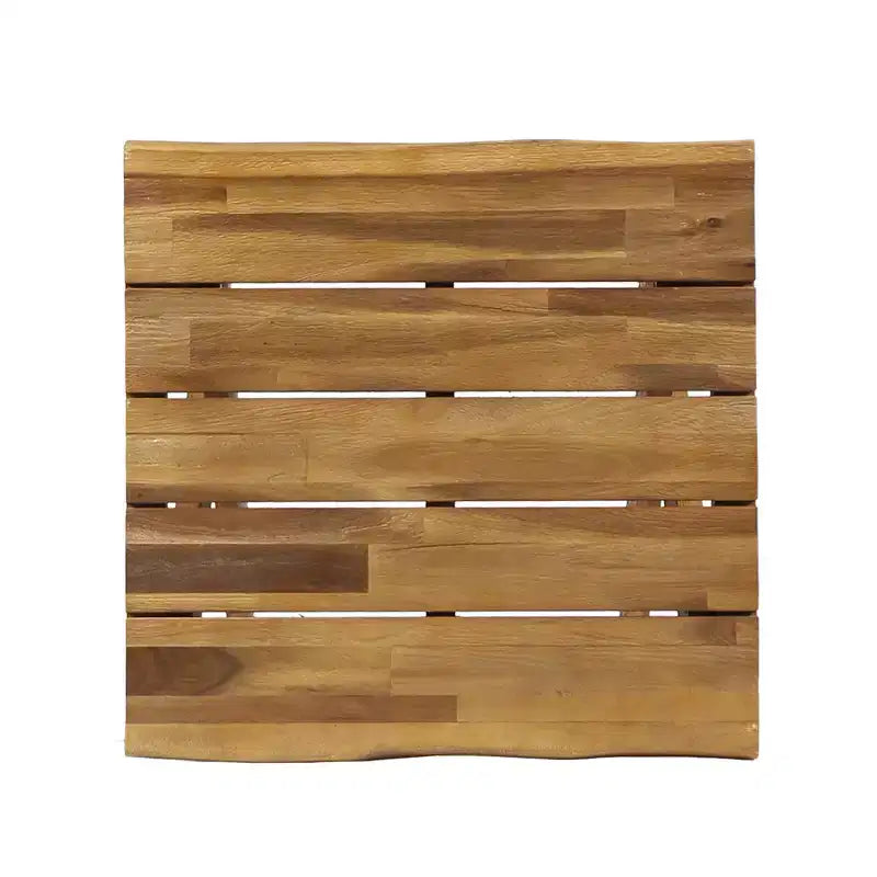 Christopher Knight Home Flavie Set da Patio a 2 Pezzi in Legno di Acacia con Sedute Oversize, Cuscini e Tavolo a Doghe