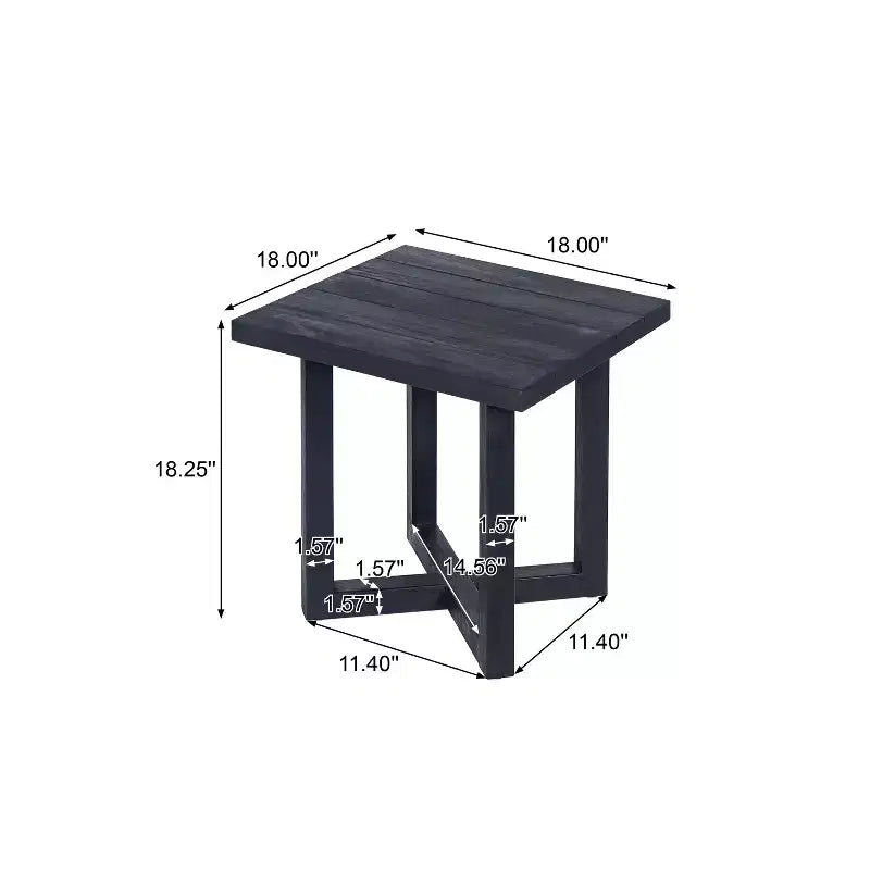 Christopher Knight Home Dee Lettino Prendisole Moderno da Giardino in Legno di Acacia con Tavolino Laterale a Doghe