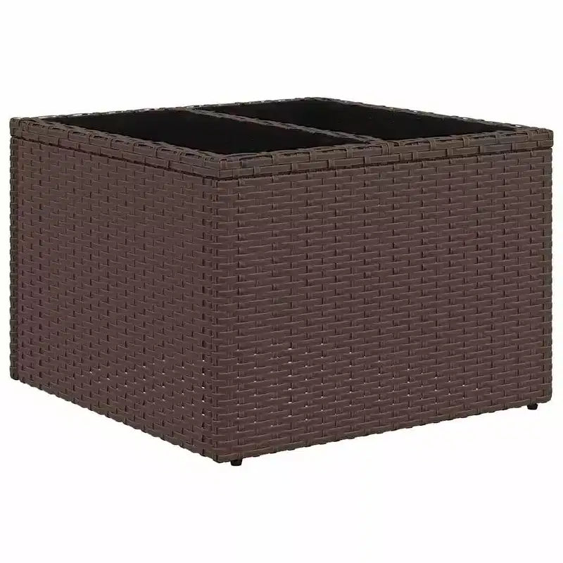 vidaXL Set Divani da Giardino 8 pz con Cuscini in Polyrattan Marrone - Marrone e Rosso con Tavolo