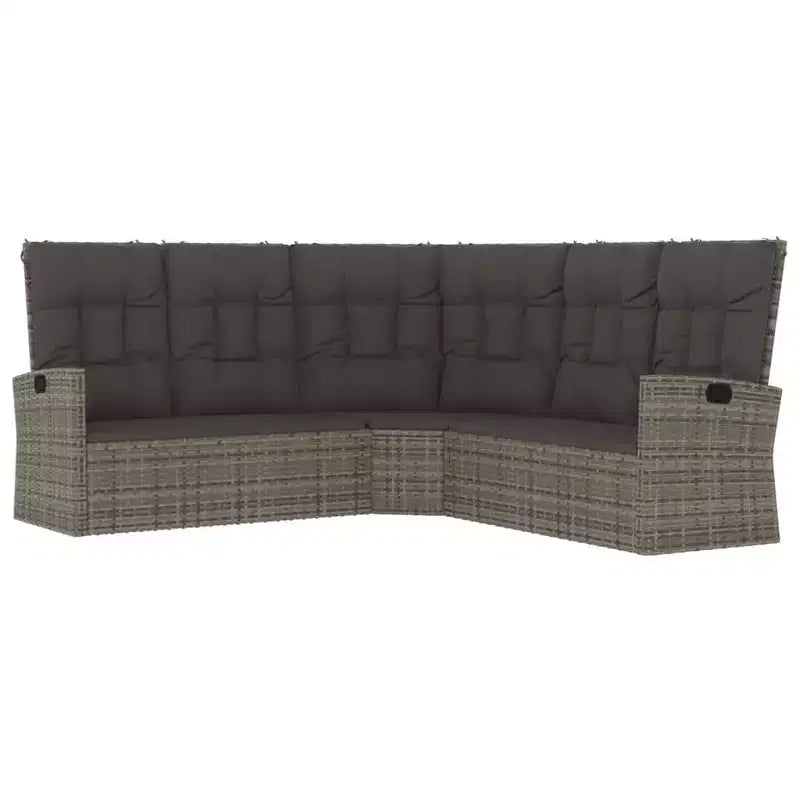vidaXL Set Divani da Giardino con Cuscini in Polirattan