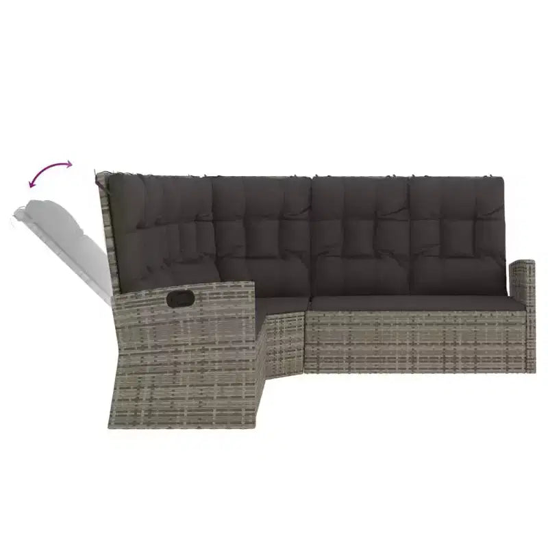 vidaXL Set Divani da Giardino con Cuscini in Polirattan