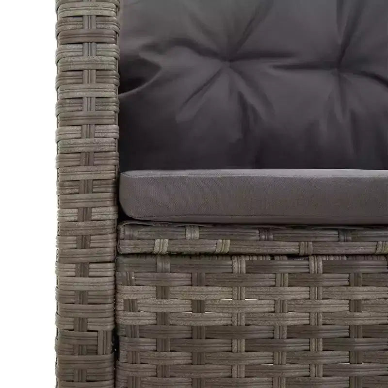vidaXL Set Divani da Giardino con Cuscini in Polirattan