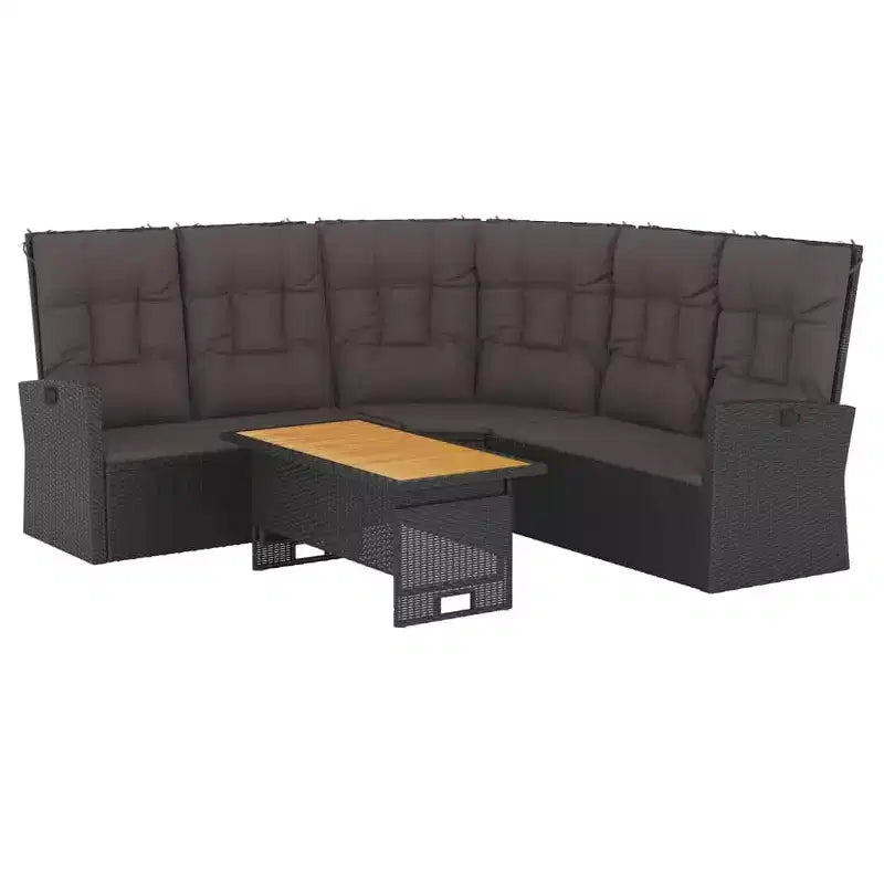 vidaXL Set Divani da Giardino con Cuscini in Polirattan
