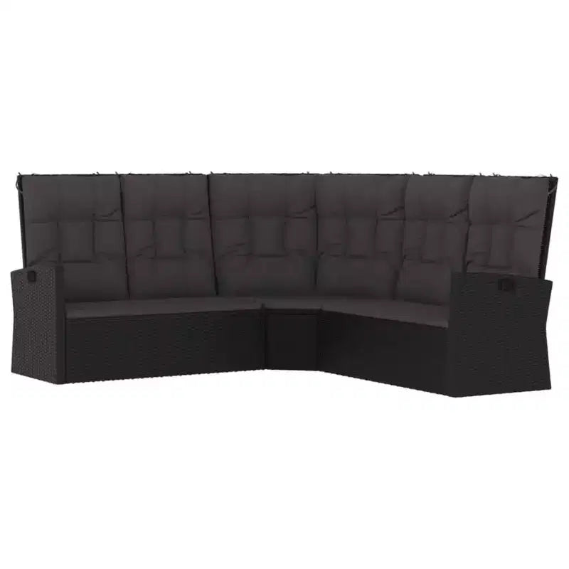 vidaXL Set Divani da Giardino con Cuscini in Polirattan
