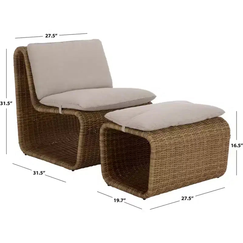 Set lounge da patio Drew - Interno/Esterno - PAT7542 - Naturale/Tortora - Safavieh