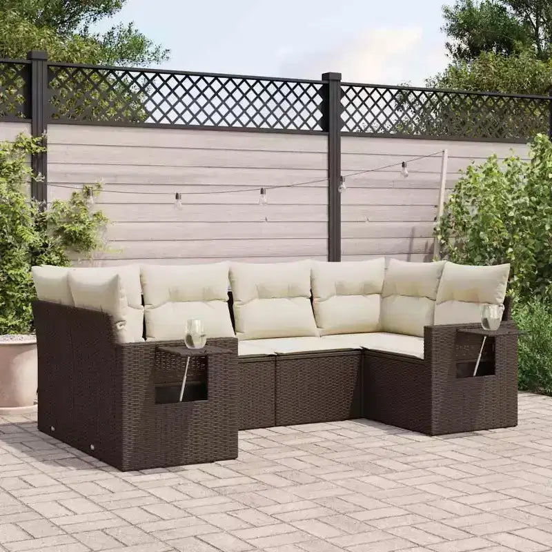 vidaXL Salotto da Giardino in Polyrattan con Cuscini