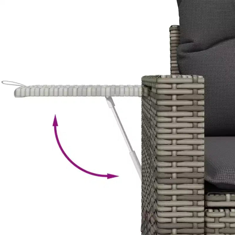 vidaXL Salotto da Giardino in Polyrattan con Cuscini