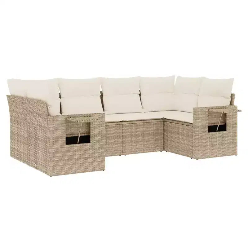 vidaXL Salotto da Giardino in Polyrattan con Cuscini