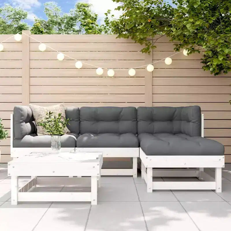 vidaXL Set Salotto da Giardino 5 pz in Legno Massello di Pino