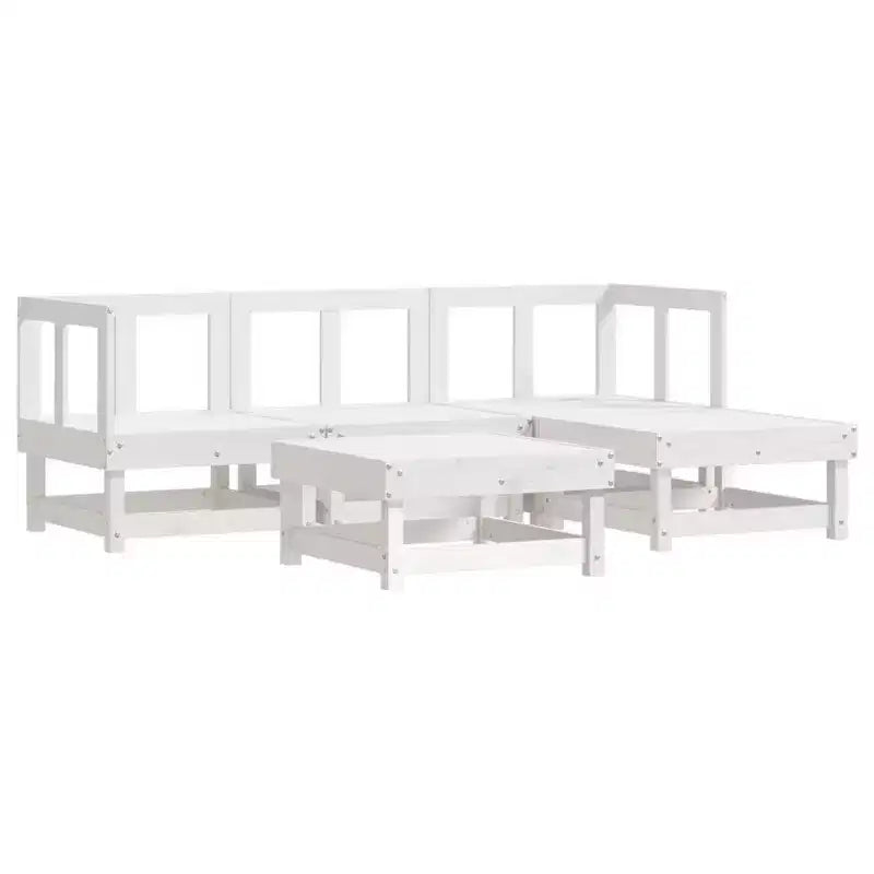 vidaXL Set Salotto da Giardino 5 pz in Legno Massello di Pino