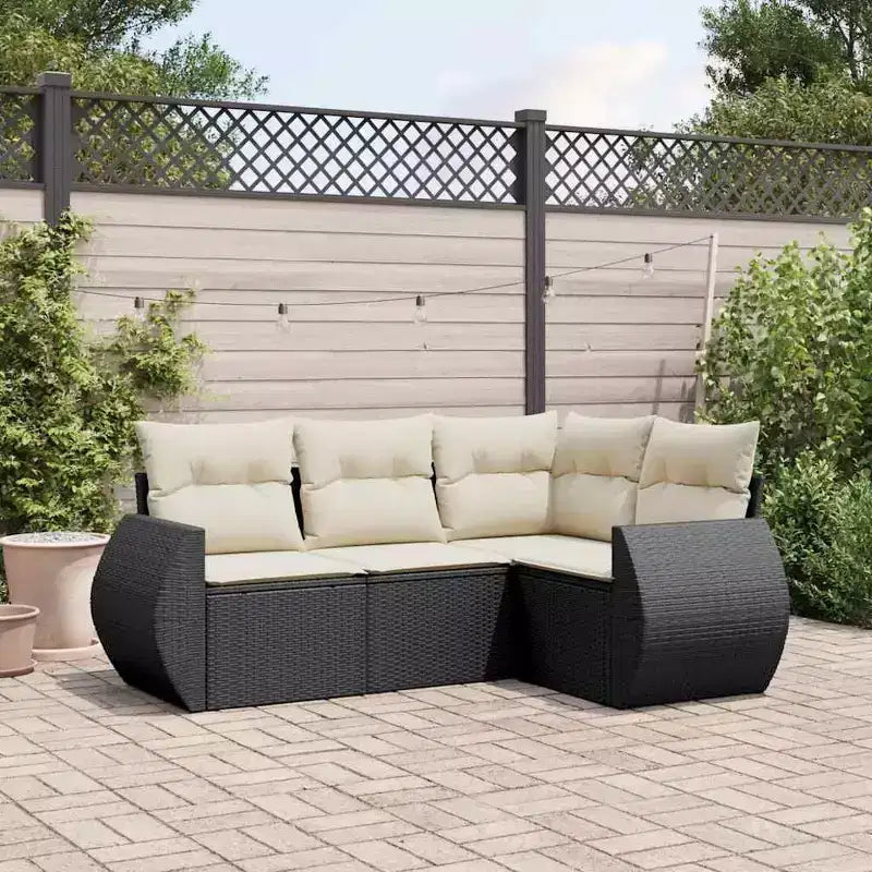 vidaXL Salotto da Giardino Modulare con Cuscini e Contenitore