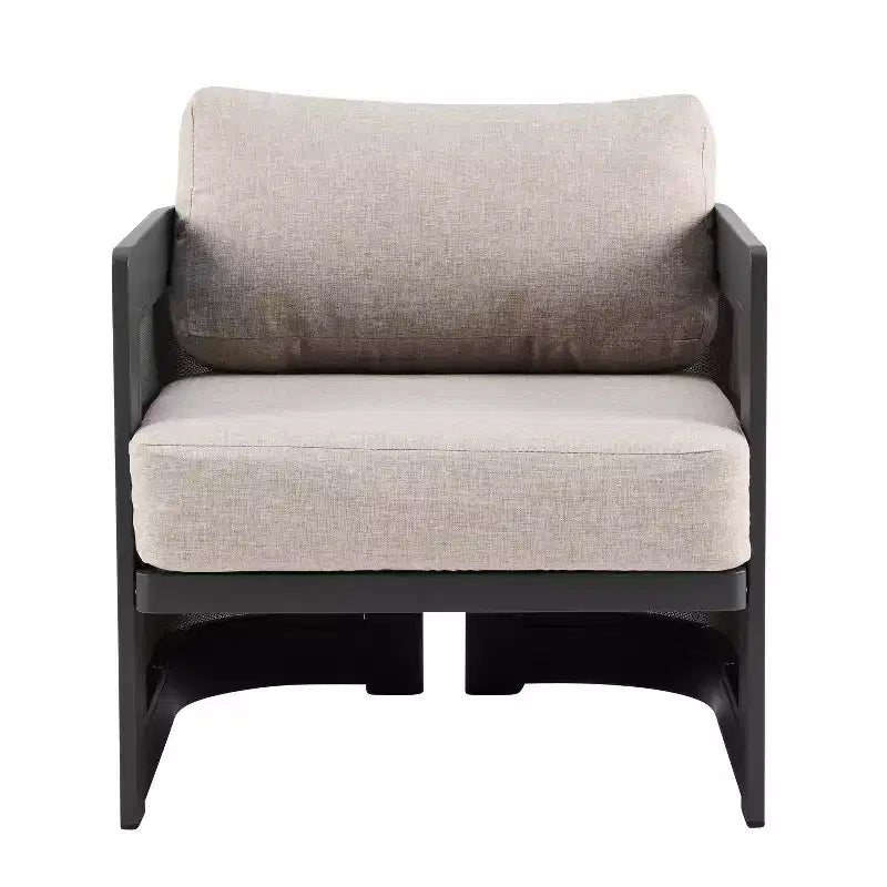 Christopher Knight Home Kirti Set Salotto da Esterno Moderno a 3 Pezzi in Alluminio con Cuscini (Tavolo Non Incluso)
