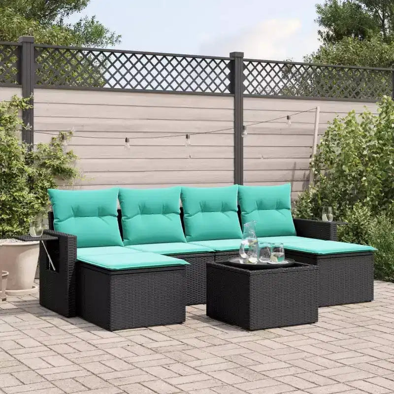 Set divano da giardino vidaXL e rattan PE modulare