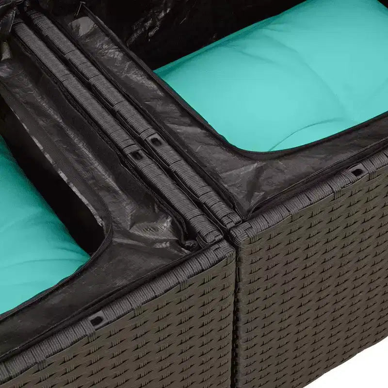 Set divano da giardino vidaXL e rattan PE modulare