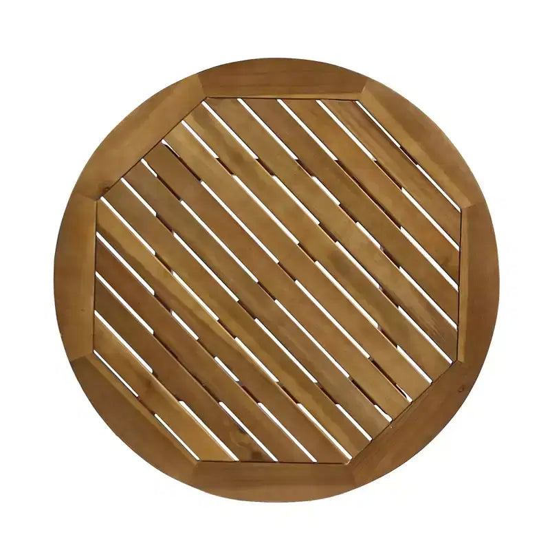 Set da salotto da esterno Christopher Knight Home Loic Farmhouse in ferro con design in rattan PE e tavolo bistrò a doghe in acacia
