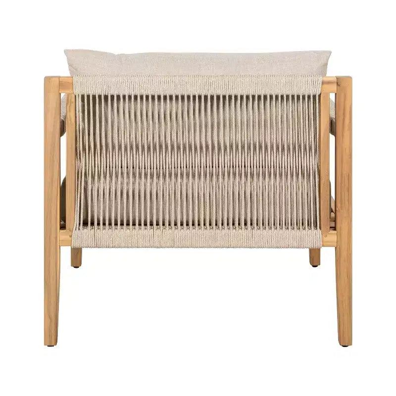 Christopher Knight Home Justina, set da 3 pezzi: sedie da esterno in legno di acacia e corda con tavolino in piastrelle di ceramica