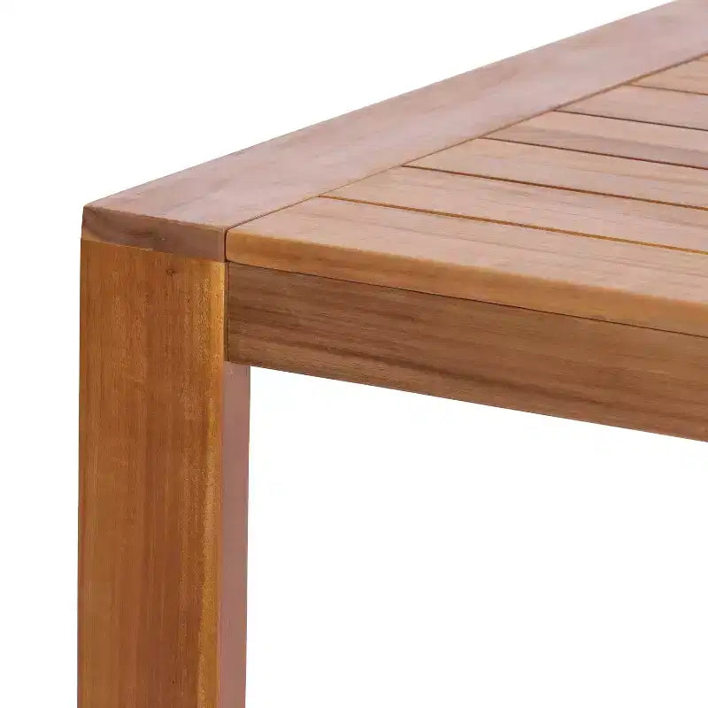 Christopher Knight Home Ratchanon - Sedie laterali da patio moderne da 7 pezzi in legno di acacia con corda intrecciata in PE e tavolo a doghe