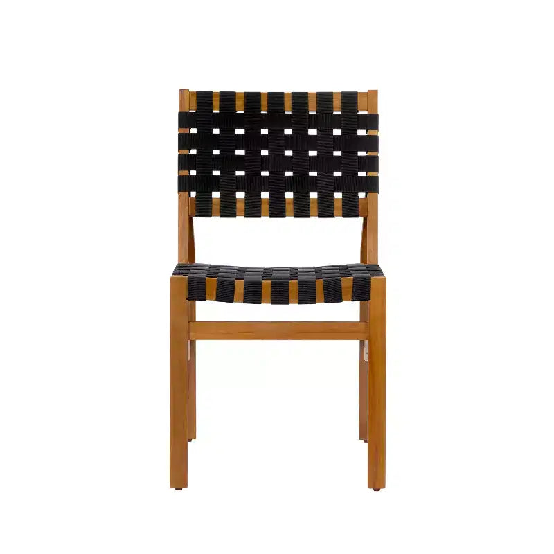 Christopher Knight Home Ratchanon - Sedie laterali da patio moderne da 7 pezzi in legno di acacia con corda intrecciata in PE e tavolo a doghe