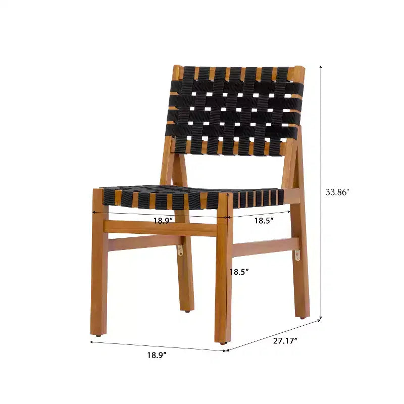 Christopher Knight Home Ratchanon - Sedie laterali da patio moderne da 7 pezzi in legno di acacia con corda intrecciata in PE e tavolo a doghe