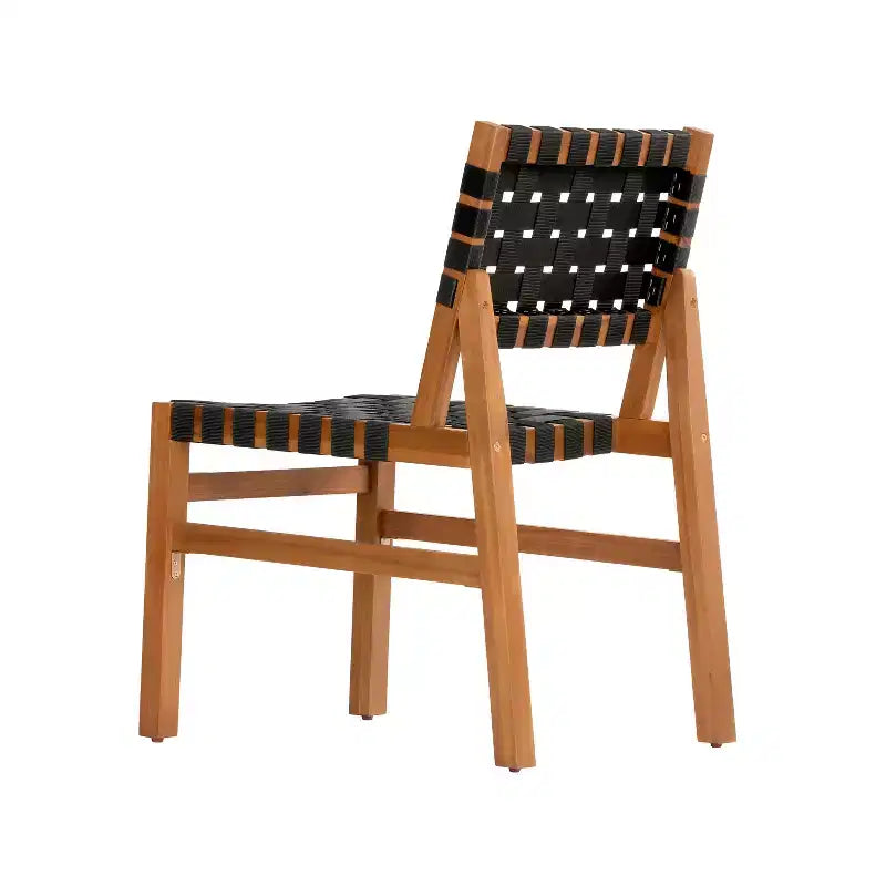 Christopher Knight Home Ratchanon - Sedie laterali da patio moderne da 7 pezzi in legno di acacia con corda intrecciata in PE e tavolo a doghe