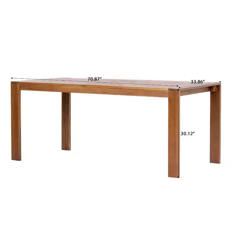 Christopher Knight Home Ratchanon - Sedie laterali da patio moderne da 7 pezzi in legno di acacia con corda intrecciata in PE e tavolo a doghe