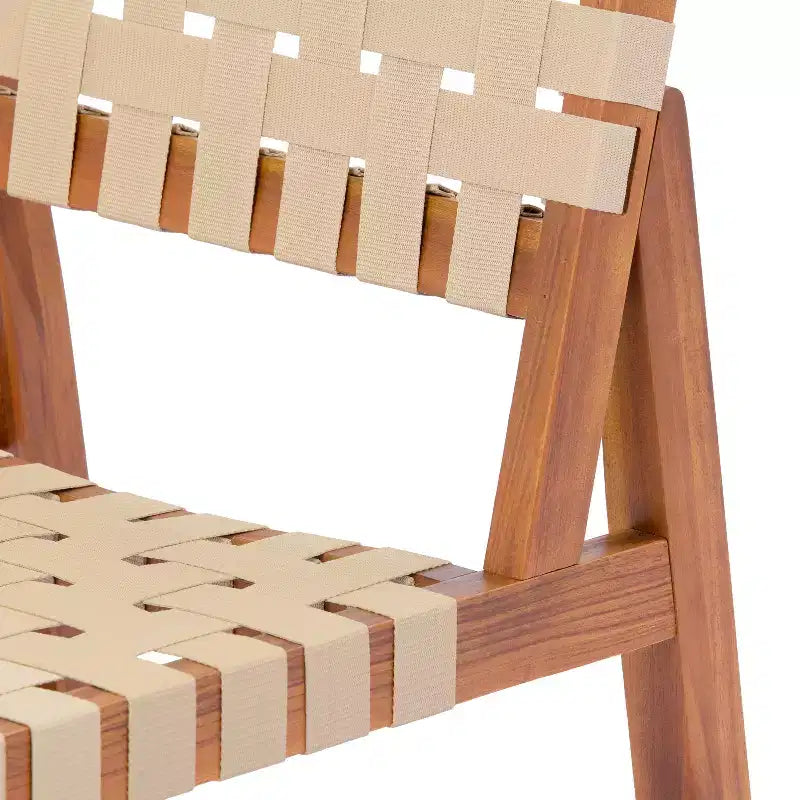 Christopher Knight Home Ratchanon - Sedie laterali da patio moderne da 7 pezzi in legno di acacia con corda intrecciata in PE e tavolo a doghe