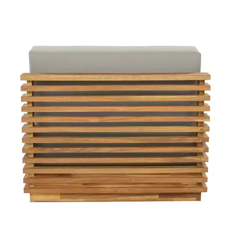 Christopher Knight Home Weston, set da 2 pezzi per esterno con sedia club moderna in legno di acacia e tavolino laterale, con cuscini
