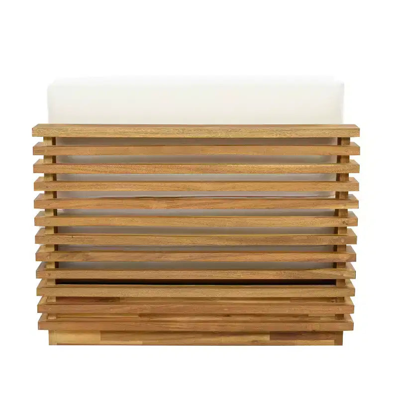 Christopher Knight Home Weston, set da 2 pezzi per esterno con sedia club moderna in legno di acacia e tavolino laterale, con cuscini