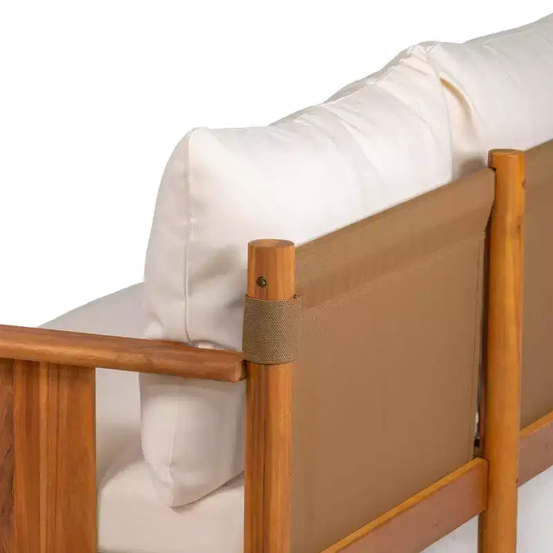 Christopher Knight Home Chanan Set da Due Pezzi Moderno in Legno di Acacia con Tavolino a Doghe e Divanetto