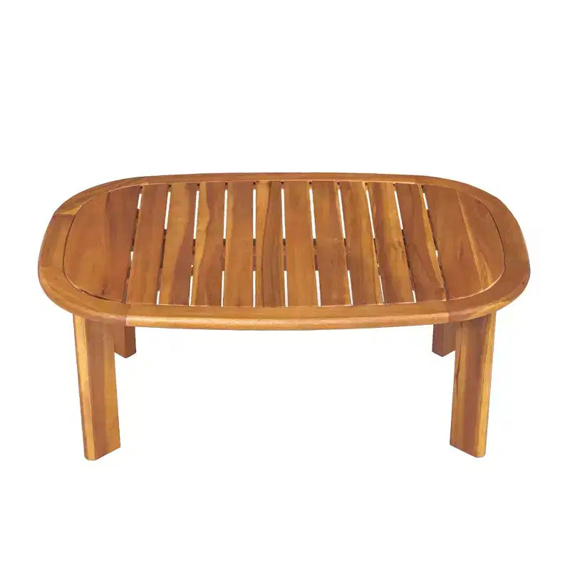 Christopher Knight Home Chanan Set da Due Pezzi Moderno in Legno di Acacia con Tavolino a Doghe e Divanetto
