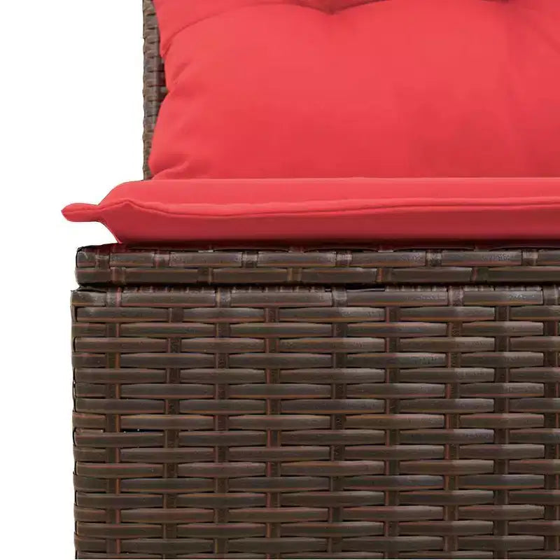 vidaXL Set Salotto da Giardino 4 pz Marrone Polyrattan