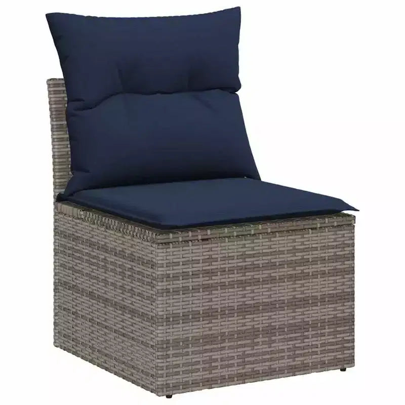 vidaXL Set Salotto da Giardino 4 pz Marrone Polyrattan