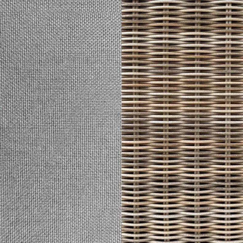 Divano, 2 sedie e tavolino da caffè in rattan sintetico "All-Weather" di Martha Stewart - Grigio anticato