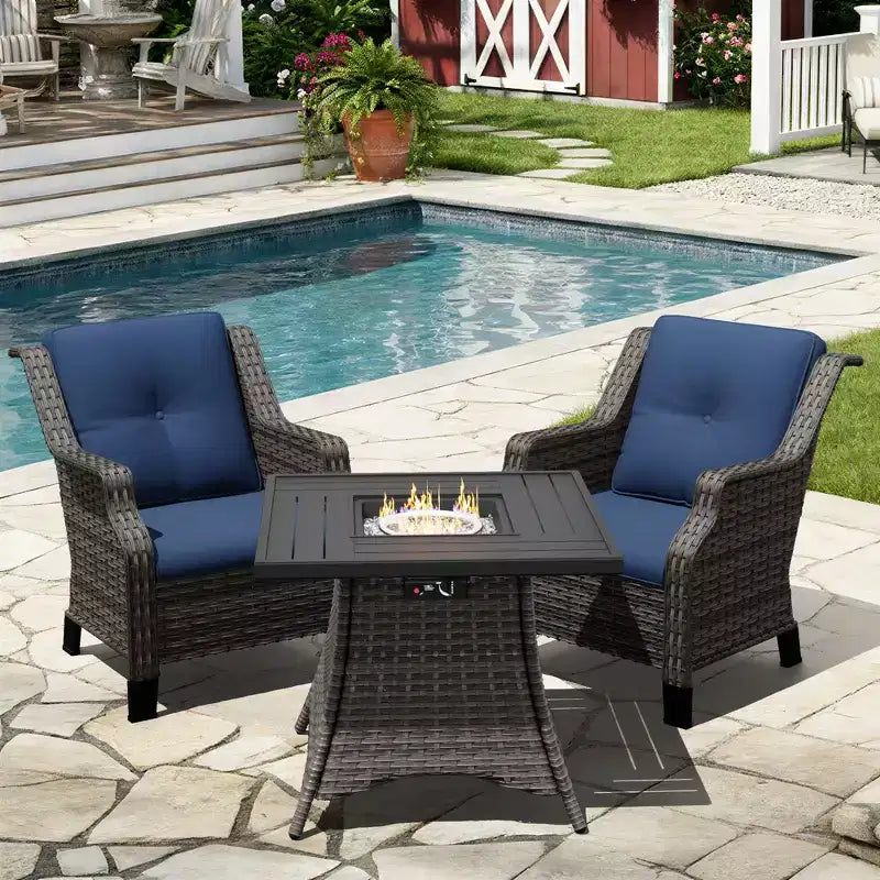 Set Focolare da Esterno UPTIOT con Sedie Lounge Modulari