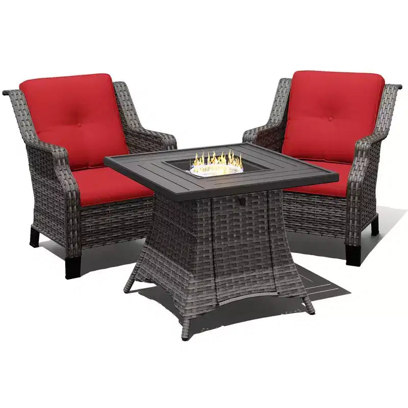 Set Focolare da Esterno UPTIOT con Sedie Lounge Modulari