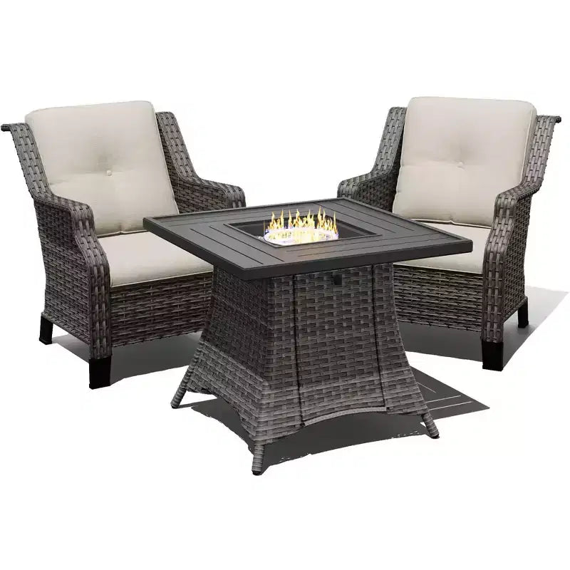 Set Focolare da Esterno UPTIOT con Sedie Lounge Modulari