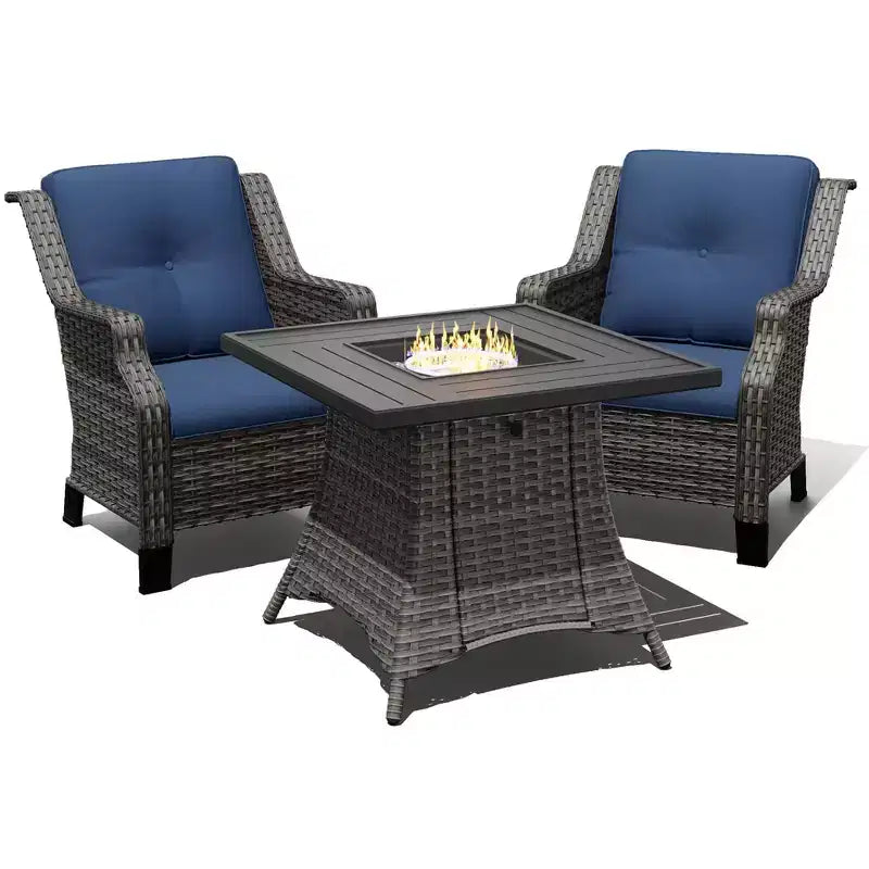 Set Focolare da Esterno UPTIOT con Sedie Lounge Modulari