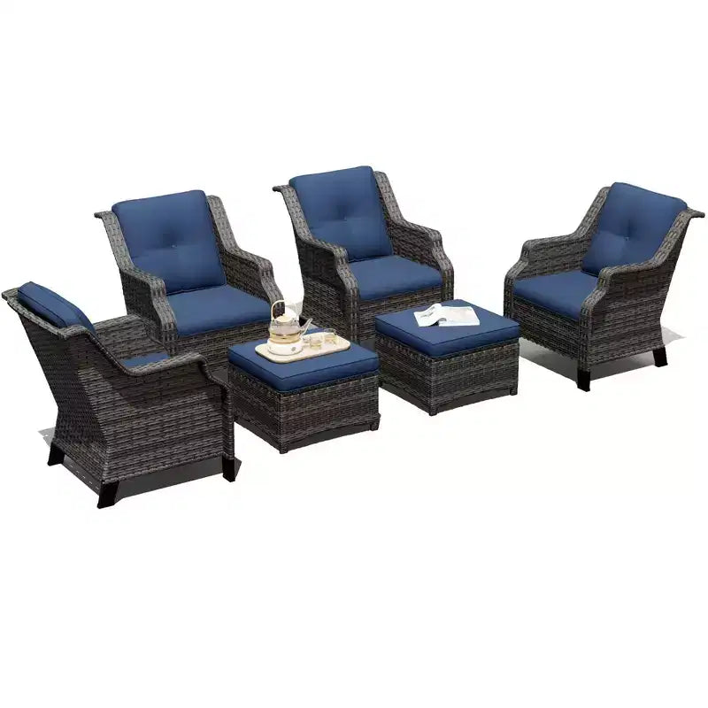 Set modulare UPTIOT con 4 sedie e 2 pouf
