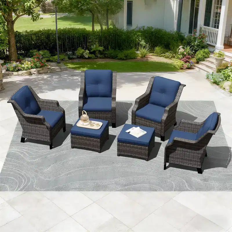 Set modulare UPTIOT con 4 sedie e 2 pouf