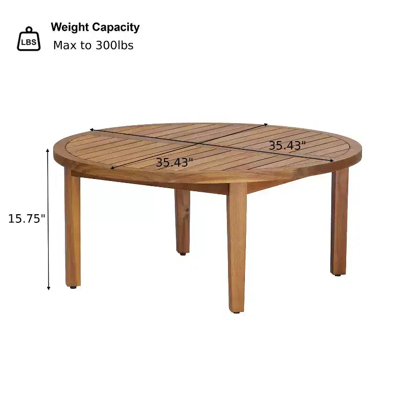 Christopher Knight Home Salma Set da Salotto Moderno a 5 Pezzi per Patio in Legno di Acacia con Tavolo a Doghe e Cuscini